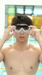 Kính Bơi Cao Cấp Khung Lớn chống bám sương kính HD chống tia UV bảo vệ mắt tầm nhìn rộng KB-AF8100