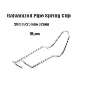 10Pcs Galvanized Greenhouse Pipe Spring Clip Spring Steel Pipe Clip Greenhouse Spring Clip
