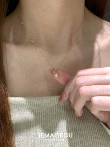 Ultra-Thin S925 Sterling Silver Eight-Star Disk Pendant Necklace Korean Style Fashion Jewelry Premium Quality Sweater Chain