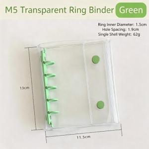 Premium PVC Soft Cover Double Button Binder for Journals Transparent Design for Professional Use