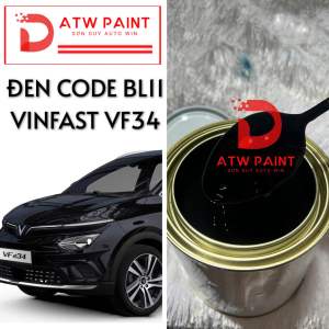 Sơn đen BL11 (Sơn ô tô hệ 1k) Vin VFe34 - Đóng lon dùng bec để phun