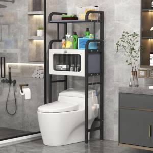 Washing Machine Rack Storage Shelf Toilet Bathroom Rack Above Washing Machine Shelf Rack Floor-Type Smart Multi-Layer Locker Bathroom Glass Door Storage Cabinet 厕所置物架
