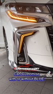 Toyota Alphard DRL 3 colour Agh30 Aero Modellista 2018 Daylight drl anh30 ah30 turn signal front bumper light