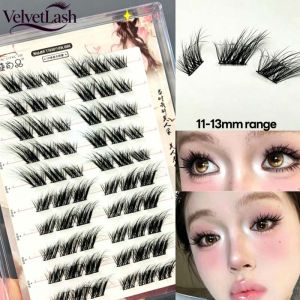 VelvetLash【Local Stock】5D Fox Fluffy False Eyelashes Glue-Free Reusable Natural DIY Lashe Clusters Cat Eye Lashes For Daily Use