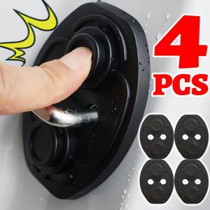 4PCS Car Door Lock Cover Anti-Rust Shock Absorbing Car Door Cushion Pads PVC Auto Door Lock Protectors Waterproof Noise Reduction