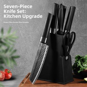 FUJUN | Stainless Steel Sharp Kitchen Knife Set for Home Use 7 Pieces