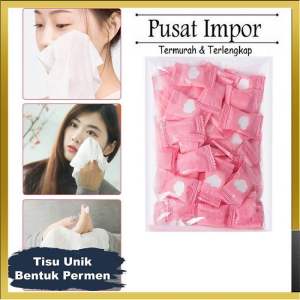 [ 1 PAK ISI 100 ] Handuk Mini / Handuk Wajah / Handuk Mini Portabel / Tissu Handuk Mini Permen Travelling Liburan Kompress Towel Portable