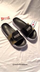 Ruuf - 0809 SS Sandal Slide Pria - Black Combination