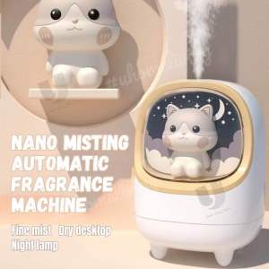 [Local Seller] Cute Design Air Humidifier 200ML Rechargeable Diffuser With LED Night Lamp For Car Home Office Christmas gifts