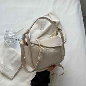 กระเป๋าสะพายข้างสี่เหลี่ยมเล็กสไตล์วินเทจสำหรับผู้หญิง ดีไซน์เก๋ไก๋ หนัง PU สไตล์เกาหลี ขนาดเล็ก กระเป๋าสะพายข้างแบบสะพายข้าง