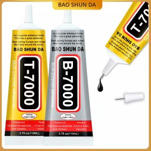 กาว T7000 สีดำ ขนาด 15/50/110 มล. สำหรับซ่อมโทรศัพท์ กาว B7000 ใสอเนกประสงค์สำหรับงาน DIY พร้อมหัวฉีดแบบแม่นยำ