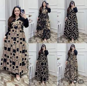 Gamis Silky Lebaran Terbaru 2024 Premium Wanita Dewasa Busui Dres Kondangan Elegan Simpel Baju Muslim Cod