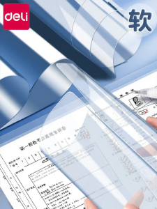 deli | Exam Writing Transparent EVA Soft Plastic Silicone Desk Pad