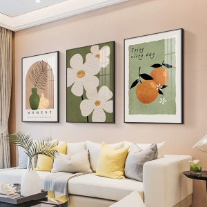 Miumiu 3pcs Set Wall Art Painting for Living Room Modern Framed Canvas Prints Artwork Home Decoration