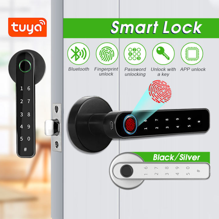 ล็อคดิจิตอล ลูกบิดประตูดิจิตอล สมาร์ทล็อค ล็อคลายนิ้วมือ Smart lock ล็อคประตูสวิง Digital Door lock กลอนประตูดิจิตอล ลายนิ้วมือ / รหัสผ่าน