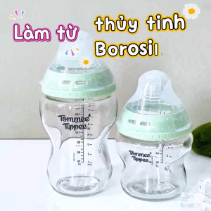 COMBO Bình Sữa Thuỷ Tinh Ty Siêu Mềm Tự Nhiên Tommee Tippee 150ml & Bình Sữa Ty Siêu Mềm Tự Nhiên Tommee Tippee 150ml