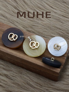 Nút Kim Loại Hình Trái Tim Dễ Thương Nút Áo Len Nút Da Lông Cừu Nút Áo Sơ Mi Nút Giấu Nút Da Sơn Phụ Kiện May Vá