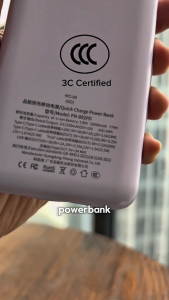 (3C Certified CCC) Pineng PN-892PD 22.5W 20000mAh Slim Portable Powerbank with Fast Charge Built-in Cable PN892 PN891 10000mAh