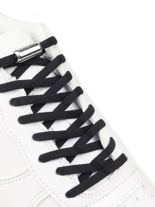 Adult and Children Applicable Semicircle Elastic Tighten Rope Metal Capsule Silver Buckle Tie-Free Tie-Free Shoelace for Lazy People