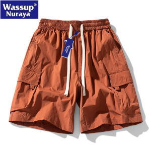 Wassup Nuraya Ice Sensation Workwear Pants Mens Split Color 5-Part Casual Shorts Summer New Arrival Fashionable Teenage Leisure Trousers