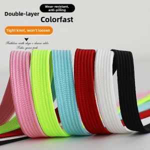 RUNEASY | Convenient No-Tie Flat Shoe Laces For Children and Adults Black White Colored Pink