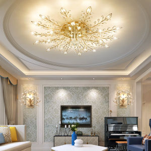 LED crystal chandelier indoor decorative living room lamp bedroom ceiling light bulb replaceable