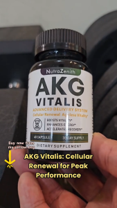 Nutra Zenith AKG Anti-Aging & Energy Boost Supplement with Vitamin B6 Vitamin C & L-Arginine – 60 Capsules for Youthful Skin Cellular Renewal & Vitality Support