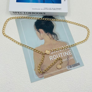 Metal Chain Belt Ladies Decoration Skirt Denim Retro Easy Matching Waist Chain Accessories Sweater Waist Slimming Phants Zipper