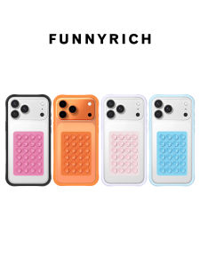 FUNNY RICH | Transparent Silicone Adhesive Phone Case Magnetic Protection
