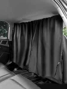 5pcs Car Privacy Curtain Set Window Shade Privacy Front Partition Curtain Car Camping Detachable Simple Curtain With Storage Bag