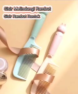 ELBER HL0622 Sisir Cermin Roll Rias Makeup Portable / Sisir Cermin Import / Kaca Gagang Bulat / Sisir Rambut Rontok Y1760