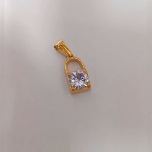 TOP !! Liontin titanium Unik Model gembok cantik dan menarik Anti karat dan Tidak luntur terbaru dan kekinian Liontin kalung wanita 2025 gold