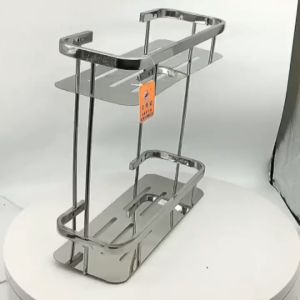Kệ góc nhà tắm nhà bếp hàng loại 1 dày - Kệ góc chất liêu 100% SUS Inox 304 hai tầng cao cao cấp sáng bóng bền đẹp