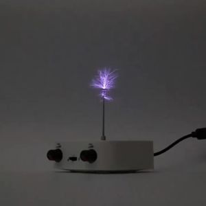 Aideepen | Bluetooth Dual Mode Music Tesla Coil Box - Artificial Touchable Lightning Scientific Experiment Kit with Audio Input