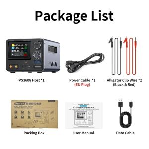 FNIRSI แหล่งจ่ายไฟกระแสตรงแบบปรับได้ IPS3608 36V 8A 285W ตัวควบคุมแหล่งจ่ายไฟฟ้าและกระแสม้านั่งห้องปฏิบัติการอินเทอร์เฟซ Type-C แบบ USB