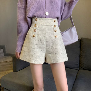 High-end Small-scale Design Sparkling Tweed Short Pants