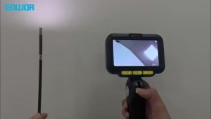 2-Way Articulating Endoscope 360° 180° Joystick Steering Rotation Camera 4.3’’ IPS Screen HD1080P Car Inspection Borescope LEDs
