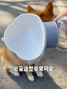 [OKLIFE.SG]Portable Pet Water Bottle Outdoor Bottle for Pets 2in1 water bottle cup with food container Anti Leak Spill