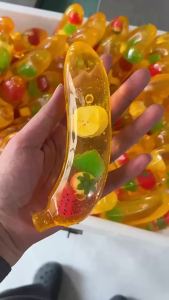 Fruit Banana Jelly Squishy Toy Stress Ball Fidget Toys Big Slushy Banana Squishy Toys Squeeze Ball ASMR Anti Stress Relief Toys