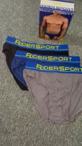 Rider R761B Celana Dalam Pria Katun Spandeks Premium Isi 3pcs Amigo