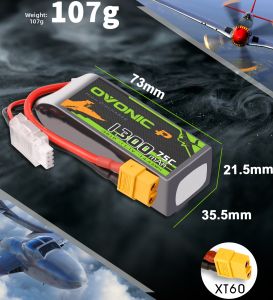 OVONIC | High Rate 60C Helicopter Battery 6000mAh