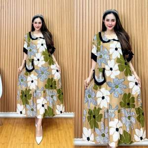 Daster Home Dress Rempel saku depan aktif Jumbo Motif Karakter Kekinian Terbaru Adem Halus Nyaman