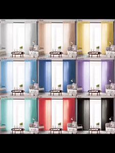 COD 4pcs Plain window Curtain Pattern❤️ High-Quality Curtain #Kurtina Promotional Size: 100*200CM Suitable For Home Decoration