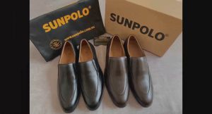 Giày Tây Nam Da Bò SUNPOLO SUKT0540DN (Đen Nâu)