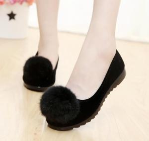 Giày Vải Bắc Kinh Mới Cỡ 34 Cho Nữ Mùa Xuân Hè Thu Màu Đen Đế Mềm Chống Trượt Làm Việc Cho Bà Bầu Khách Sạn