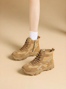 Josiny | Retro Casual Training Shoes High Thick Sole Brown