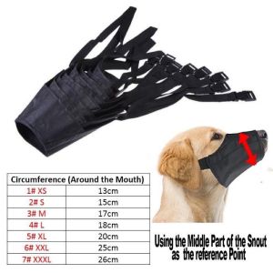Pet Dog Muzzle Adjustable Dog Nylon Bussal Pet Dog Mouth Cover Puppies Anti Bark Anti Bite Pet Dog Mouth MUzzle Bussal