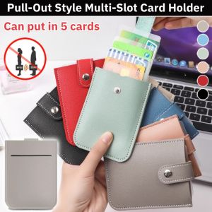 Pull-Out Style Sleek Multi-Slot Card Holder Ultra-Secure Anti-Magnetic Anti-Theft RFID Blocking Card Storage Wallet Travel & Daily Use