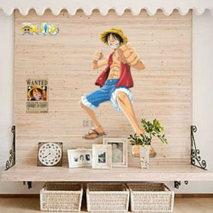 Modern Minimalist Cartoon Anime Wall Stickers Bedroom Decorative Vinyl PVC Waterproof Esai One Piece Luffy Wall Decals