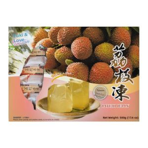 Taiwan Snow Love Fruit Jelly Paper Packaging 0 Fat Kids Snacks Mango Lychee Strawberry Peach Gelatin Dessert Boxed 500g
